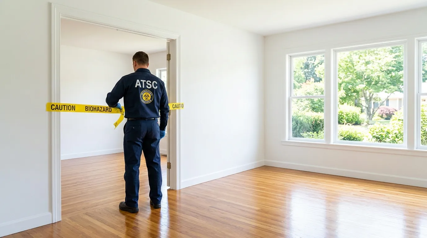 Certified biohazard cleanup crew performing Decomposition Cleanup in Fairmount